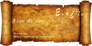 Ezer Áron névjegykártya